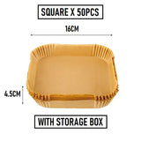 Air Fryer Paper 16cm SQUARE - 50PCS