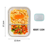 High Borosilicate Glass Food Container Storage - 640ML 2 Compartment