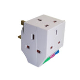 Morries CK8198 3 Way Adapter Wall Plug with Switch