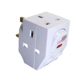 Morries CK8296 3 Way Adapter Wall Plug with Switch