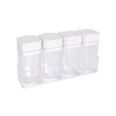 Transparent Set of 4 Seasoning Bottle