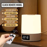 Night Light Table Lamp - Clock with Remote