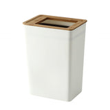 Minimalist Wooden Lid Trash Bin - Large