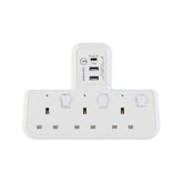Morries MS303USBCTSA T-Shape 3Way Adapter with 2 USB + 1 USB-C