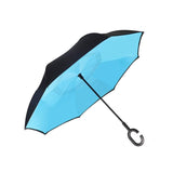 Reverse Umbrella with Inverted C-Handle - Blue