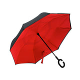 Reverse Umbrella with Inverted C-Handle - Red