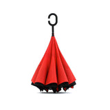 Reverse Umbrella with Inverted C-Handle - Red