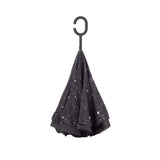 Reverse Umbrella with Inverted C-Handle - Starry Sky