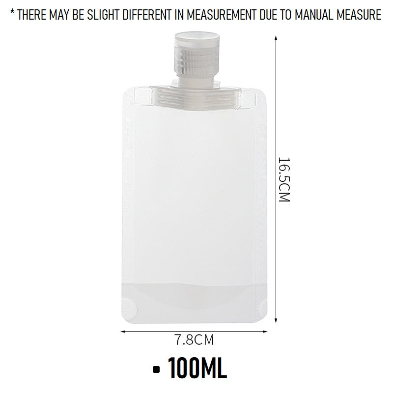 Set of 2 Travel Refillable Pouches for Toiletries - 100ML