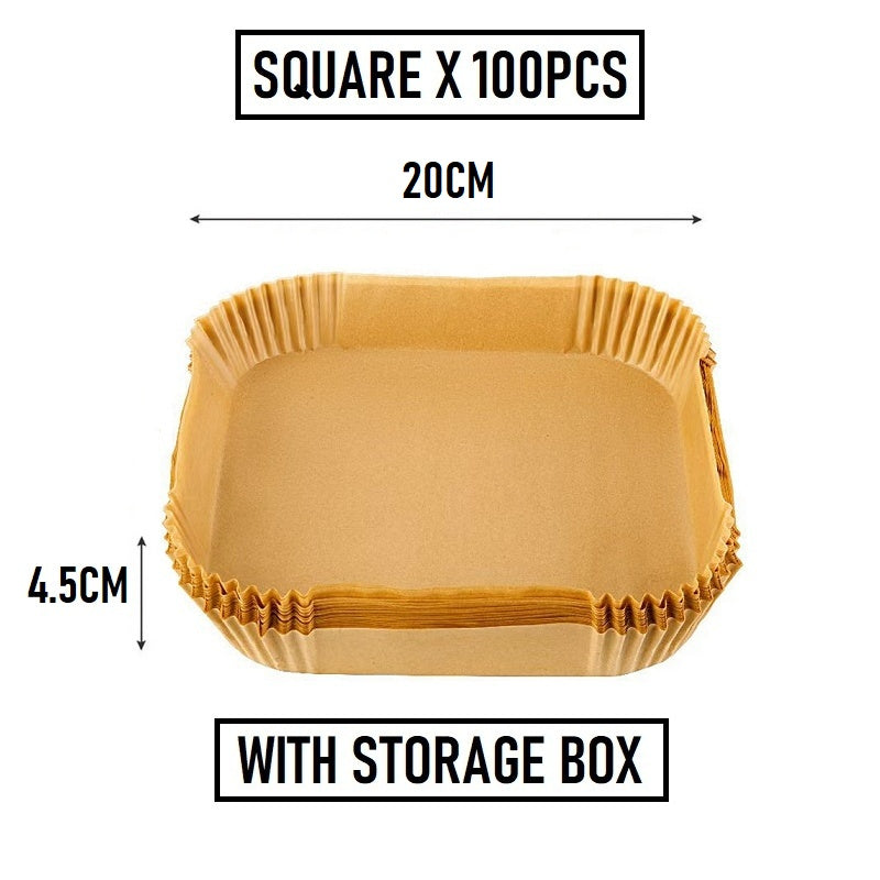 Air Fryer Paper 20cm SQUARE - 100PCS