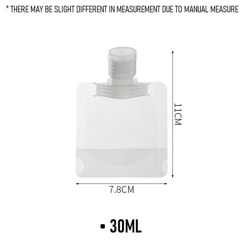 Set of 2 Travel Refillable Pouches for Toiletries - 30ML