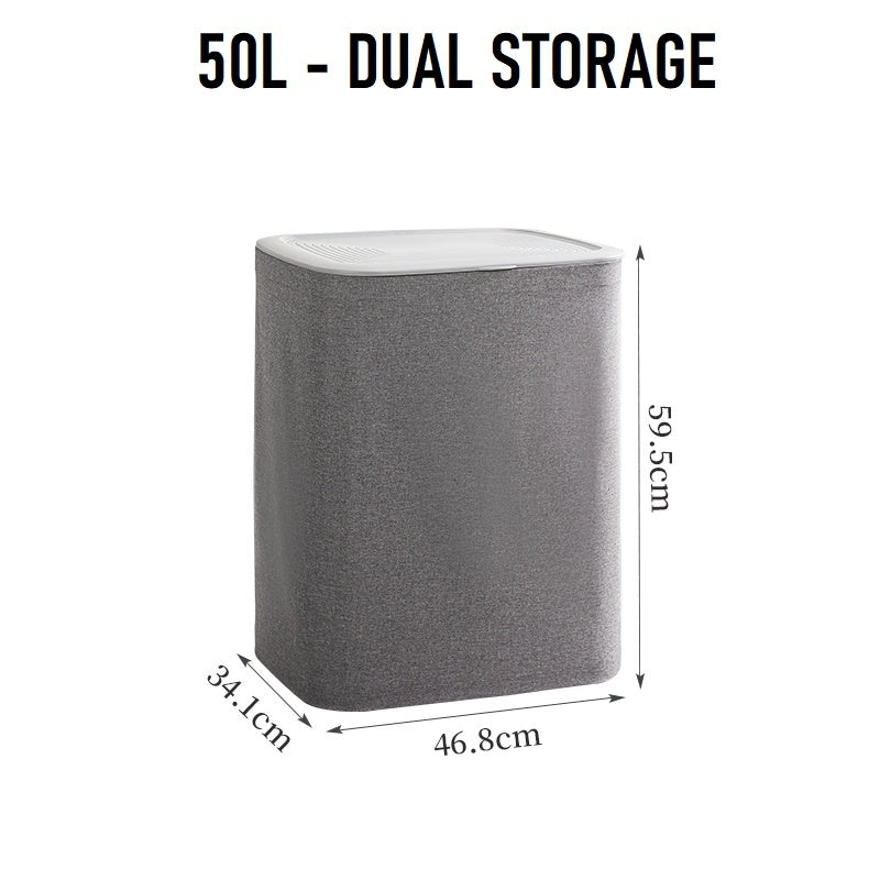 Feidash Dual Storage 50L Laundry Basket