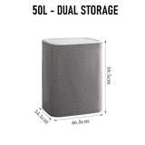 Feidash Dual Storage 50L Laundry Basket