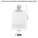 Set of 2 Travel Refillable Pouches for Toiletries - 50ML