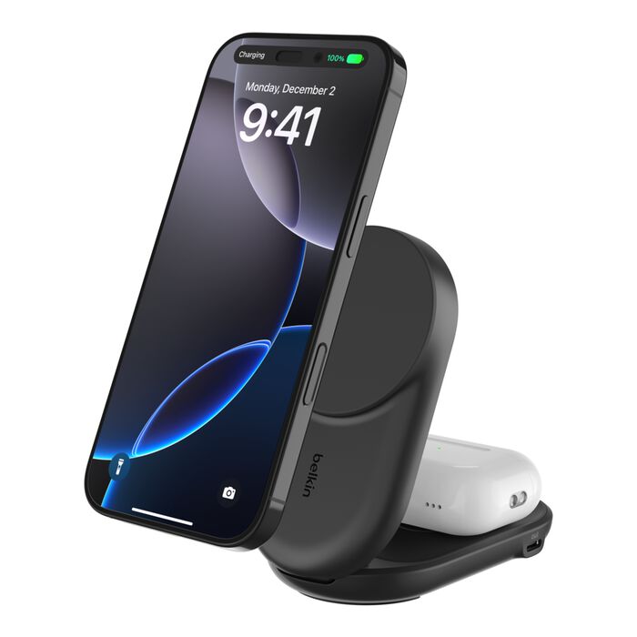 Belkin UltraCharge 2-in-1 Foldable Magnetic Charger with Qi2 25W WIZ039MY