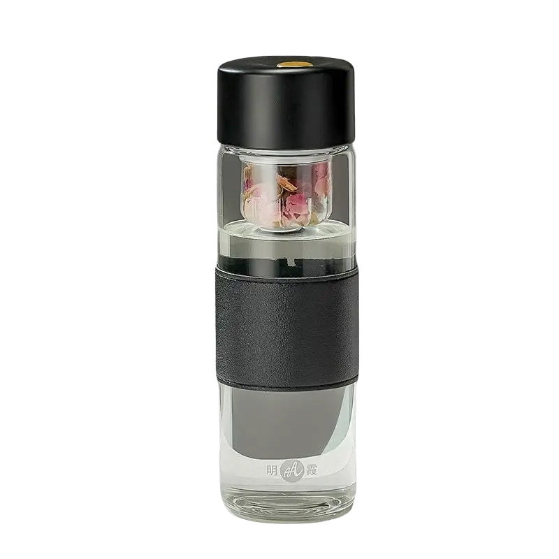 Mingxia 500ML Magnetic Infuser Glass Bottle with Sleeve