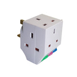 Morries CK8198 3 Way Adapter Wall Plug with Switch