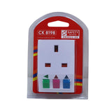 Morries CK8198 3 Way Adapter Wall Plug with Switch