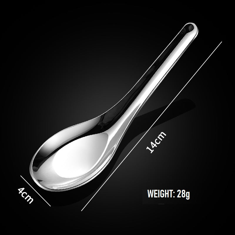 Stainless Steel Thick Cutlery Chinese Spoon