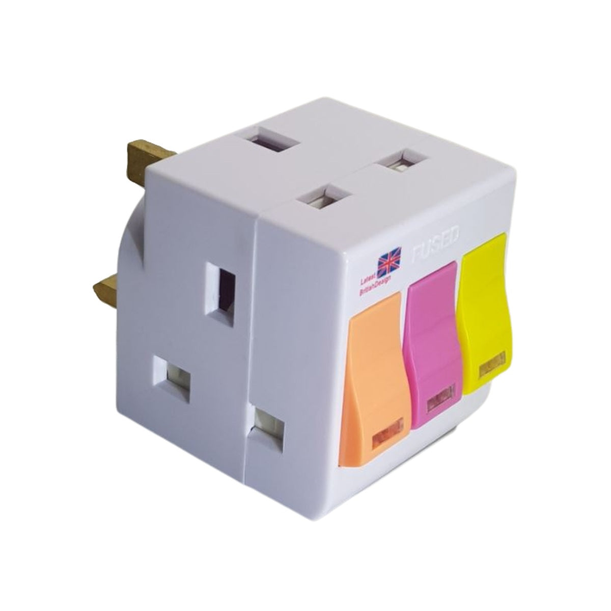 Morries CK8663 3 Way Adapter Wall Plug with Switch