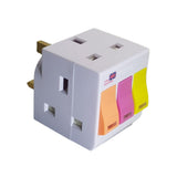 Morries CK8663 3 Way Adapter Wall Plug with Switch