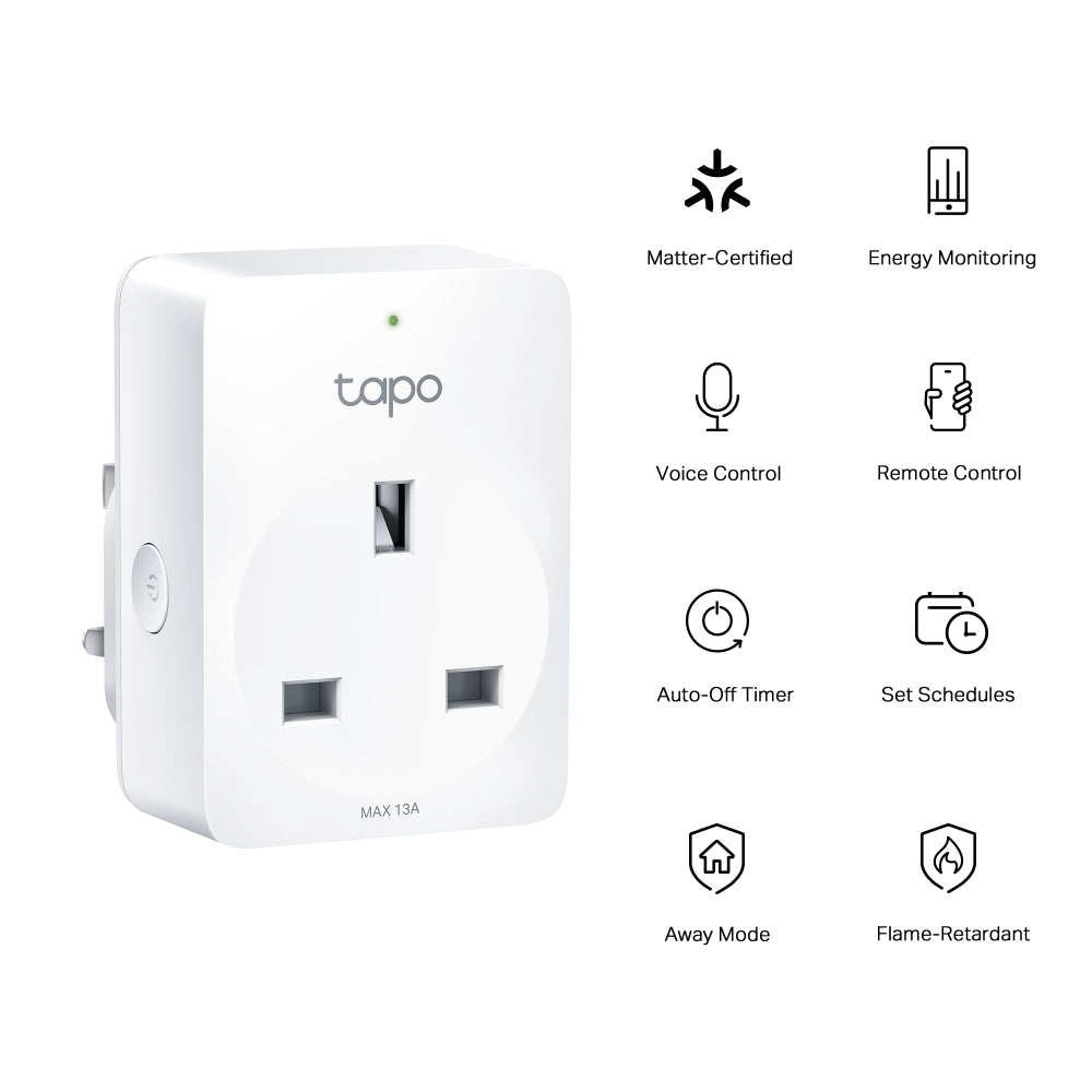 TP-Link Tapo P110M Mini Smart Wi-Fi Energy Monitoring Socket - 1 Pack