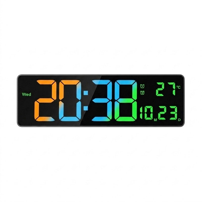 RGB Large Display LED Digital Clock - 16 Inch
