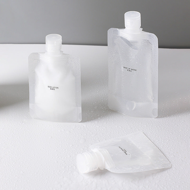 Set of 2 Travel Refillable Pouches for Toiletries - Label Sticker