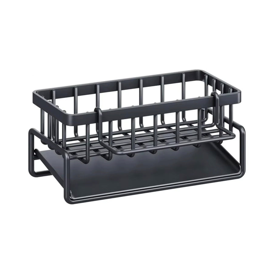 Multi-Purpose Kitchen Sponge Holder with Front Towel Rack