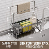 Multi-Purpose Kitchen Sponge Holder with Top Towel Rack