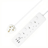 Morries MS3W2U1C 3-Way 3M Extension Cord With 2 USB + 1 TYPE C