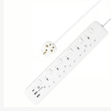 Morries MS5W2U1C 5-Way 3M Extension Cord With 2 USB + 1 TYPE C