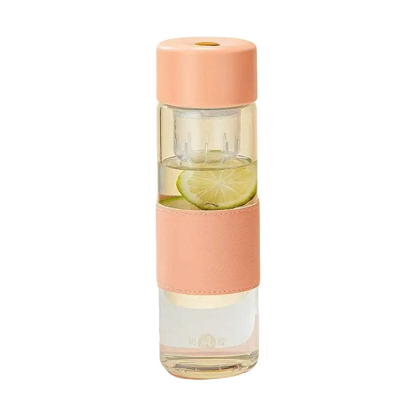 Mingxia 500ML Magnetic Infuser Glass Bottle with Sleeve