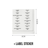Set of 2 Travel Refillable Pouches for Toiletries - Label Sticker